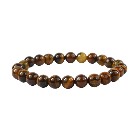 Natural Tiger Eye Healing Bracelets Crystal Bracelet For Women 8MM Gemstone Stone Bracelet Lucky Calm Anxiety Bracelet Positivity Gifts Bracelet For Men - Anjoriya Jewels