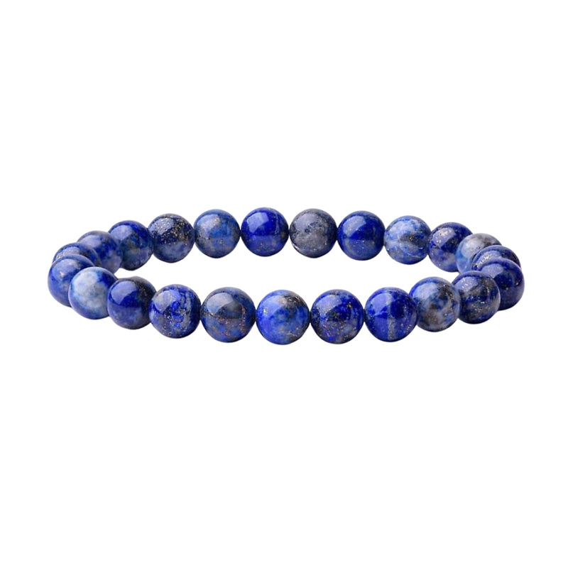 Lapis Lazuli Beads Crystal Bracelet, 8-MM Beads- Hand Beaded Stone Wear Girls, Boys, Men & Women - Positive Energy Stones, Fashion & Everyday Wear