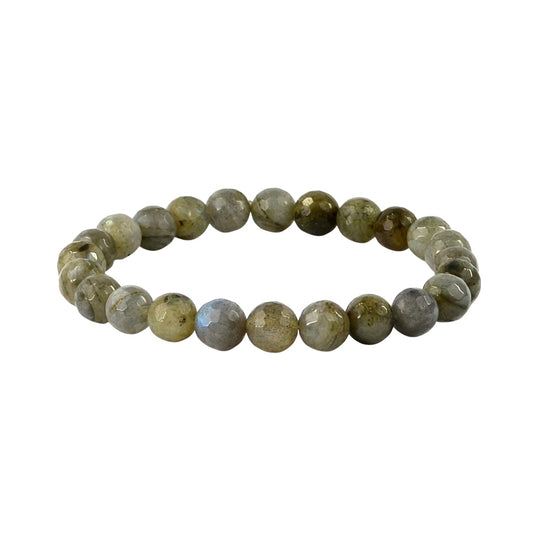 Labradorite Beads Crystal Bracelet, 8-MM Beads- Hand Beaded Stone Wear Girls, Boys, Men & Women - Positive Energy Stones, Fashion & Everyday Wear - Anjoriya Jewels