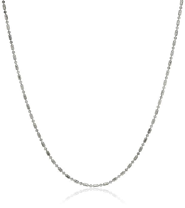 92.5% Sterling Silver Beads Link Chain