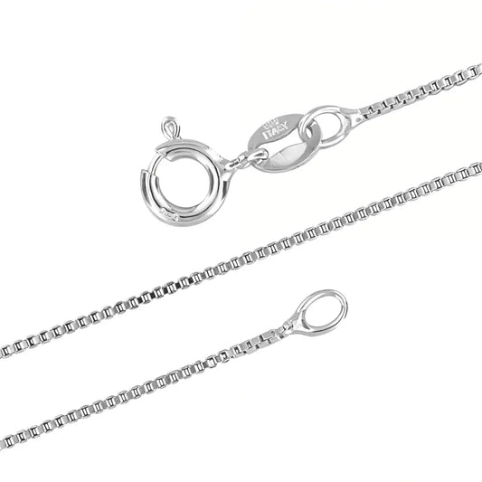 92.5% Sterling Silver Box Link Chain - Anjoriya Jewels