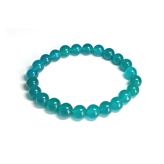 Amazonite Jade Icy Blue Beads Crystal Bracelet, 8-MM Beads- Hand Beaded Stone Wear Girls, Boys, Men & Women - Positive Energy Stones, Fashion & Everyday Wear (Copy) - Anjoriya Jewels