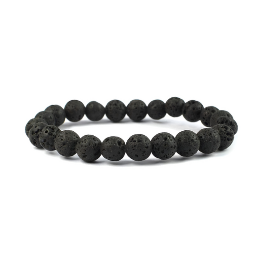 Lava Beads Crystal Bracelet, 8-MM Beads- Hand Beaded Stone Wear Girls, Boys, Men & Women - Positive Energy Stones, Fashion & Everyday Wear - Anjoriya Jewels
