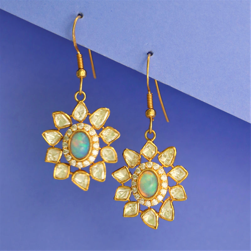 Opal Polki Dangle Earring