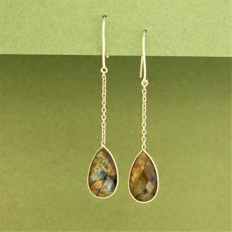 Labradorite Pear Earring