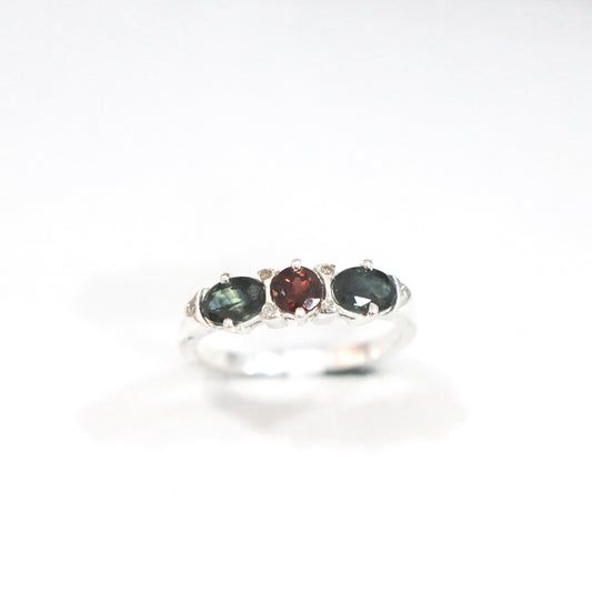 Tourmaline Oval Sterling Silver Ring - Anjoriya Jewels