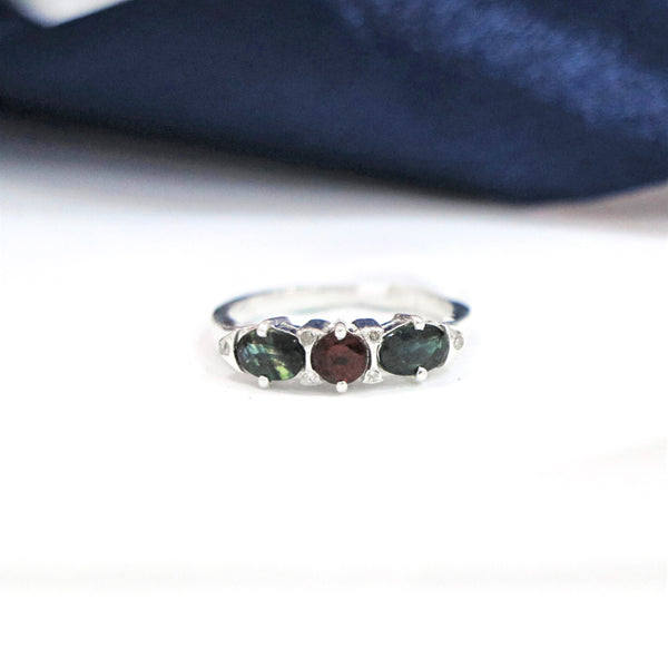 Tourmaline Oval Sterling Silver Ring