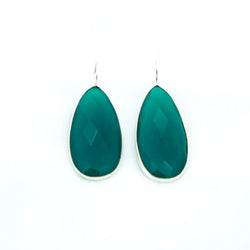 Green Onyx Teardrop Earrings
