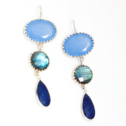 Chalcedony Oval Drop Earring