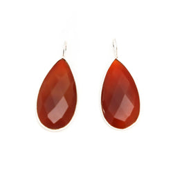 Red Onyx Teardrop Earrings