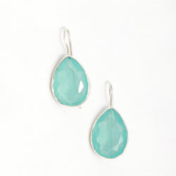 Chalcedony Teardrop Pear Earrings