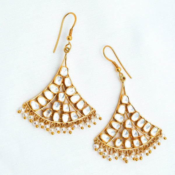 Polki Hanging Ear Ring