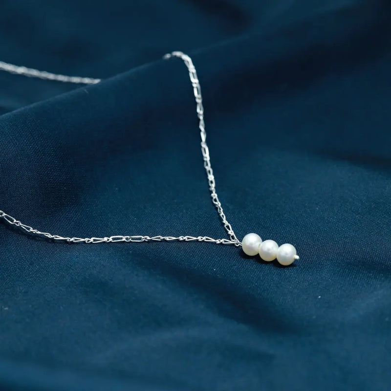 Natural Freshwater Pearl Sterling Silver Necklace