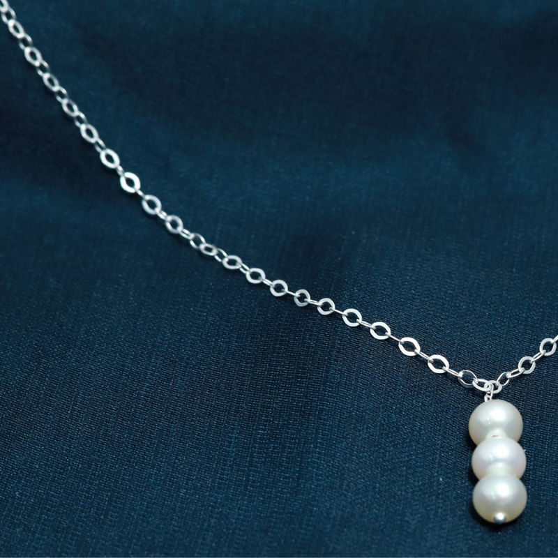 Natural Freshwater Pearl Sterling Silver Necklace