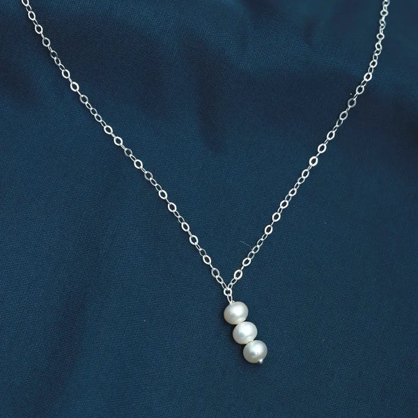 Natural Freshwater Pearl Sterling Silver Necklace