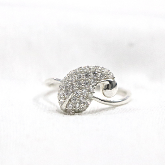 92.5% Sterling Silver Zirconia Ring - Anjoriya Jewels