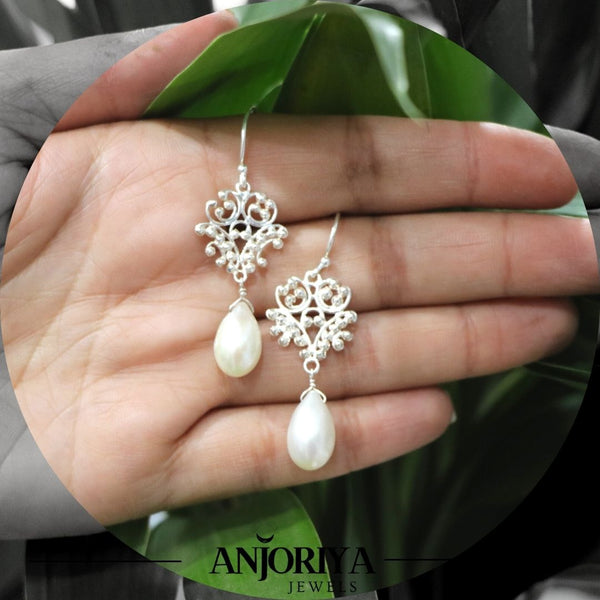Pearl Drop Earring - Anjoriya Jewels