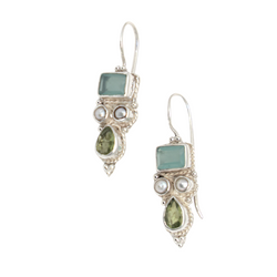 Pearl Peridot Earring