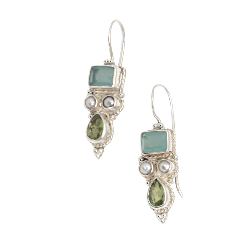 Pearl Peridot Earring - Anjoriya Jewels