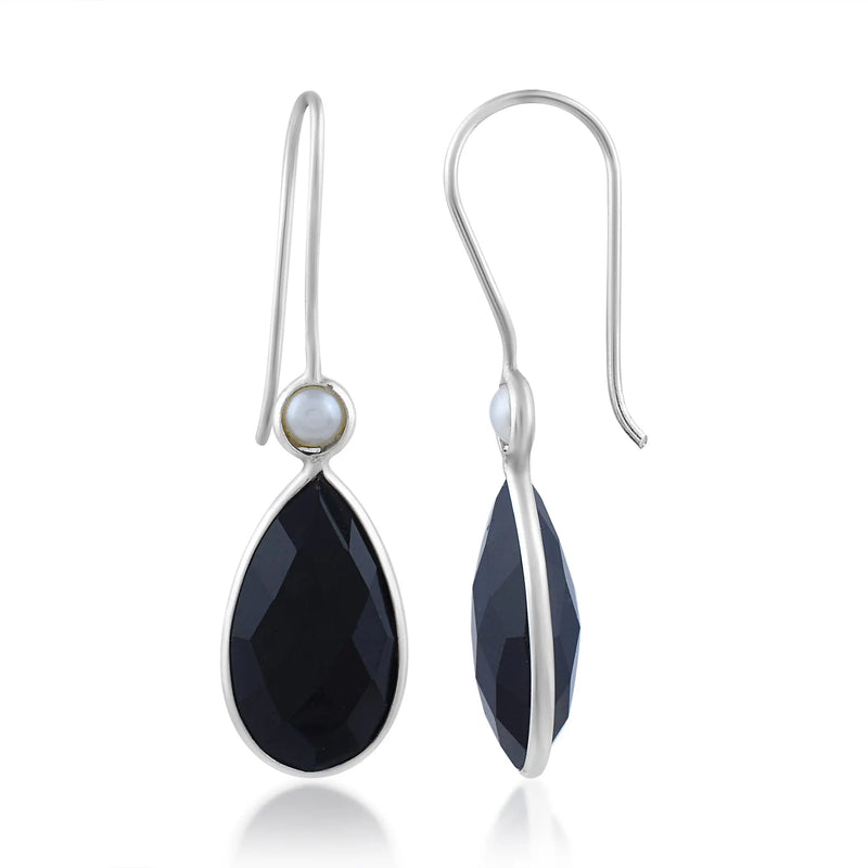 Black Onyx Teardrop Earring