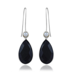 Black Onyx Teardrop Earring
