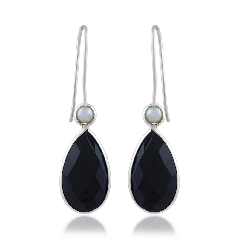 Black Onyx Teardrop Earring
