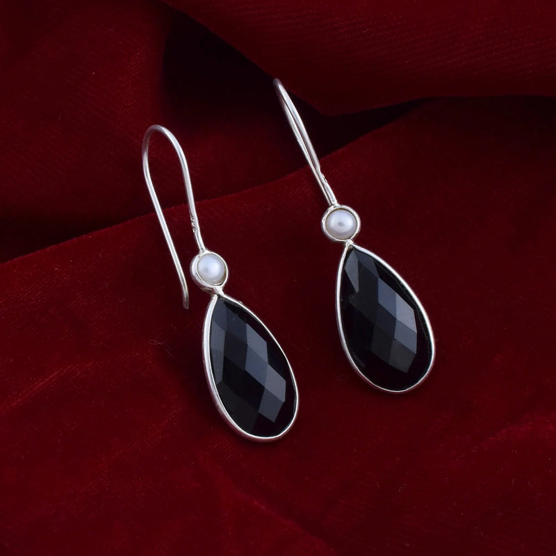 Black Onyx Teardrop Earring