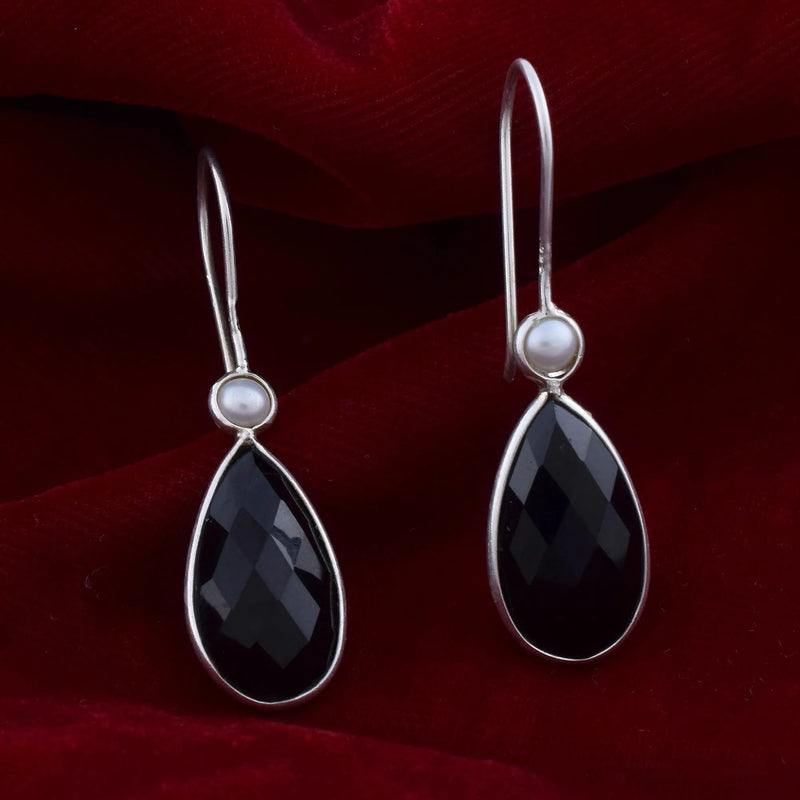 Black Onyx Teardrop Earring