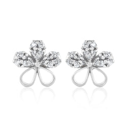 925 Sterling Silver Flower Dainty Stud Earrings