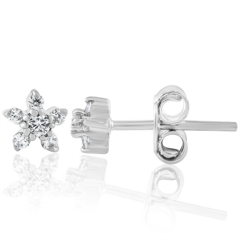 925 Sterling Silver Floral Dainty 3 Pieces Stud Set