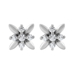 925 Sterling Silver Floral Dainty Stud Earrings