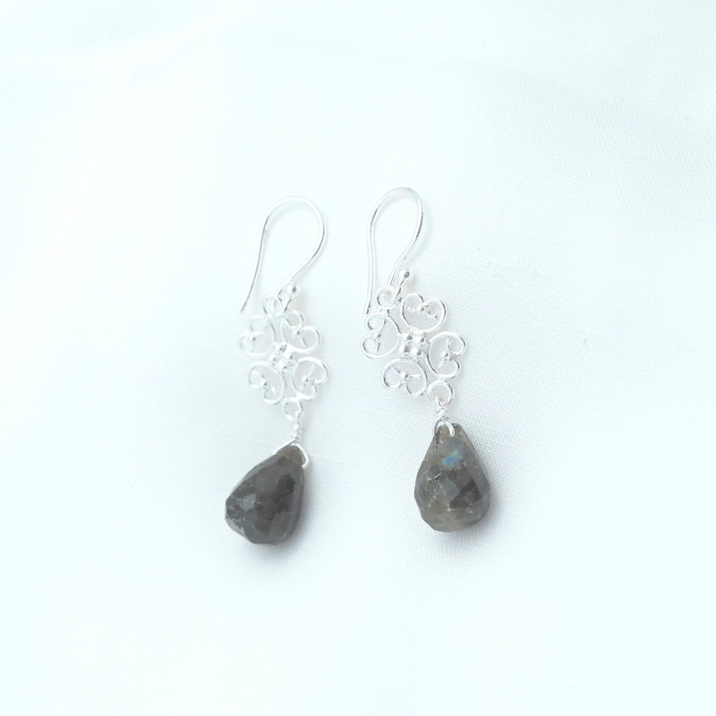 Labradorite Drop Sterling Silver Earring
