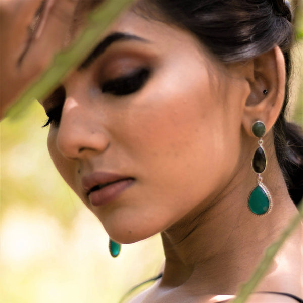 Green Onyx Dangle Earring - Anjoriya Jewels