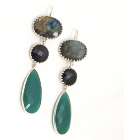 Green Onyx Pear Drop Earring